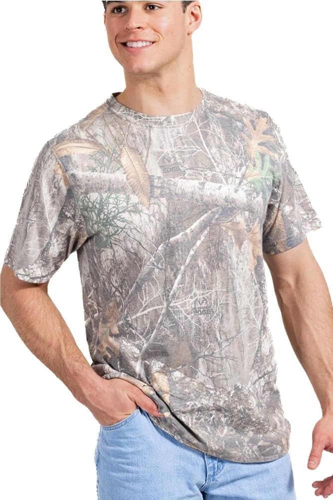 Realtree Faded Camo Jersey Knit Tri-Blend Ultra Soft Crew Neck Shirt - Limited Edition | Amazon (US)