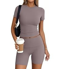 Trendy Queen Womens 2 Piece Workout Short Set for Summer Gym Pilates Yoga Going Out | Amazon (US)