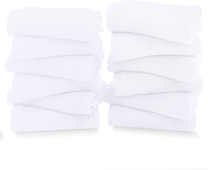 TENSTARS 12 Pack Premium Washcloths Set - Quick Drying- Soft Microfiber Coral Velvet Highly Absor... | Amazon (US)