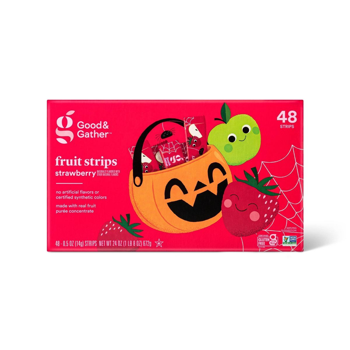 Strawberry Halloween Fruit Strips - 24oz/48ct - Good & Gather™ | Target