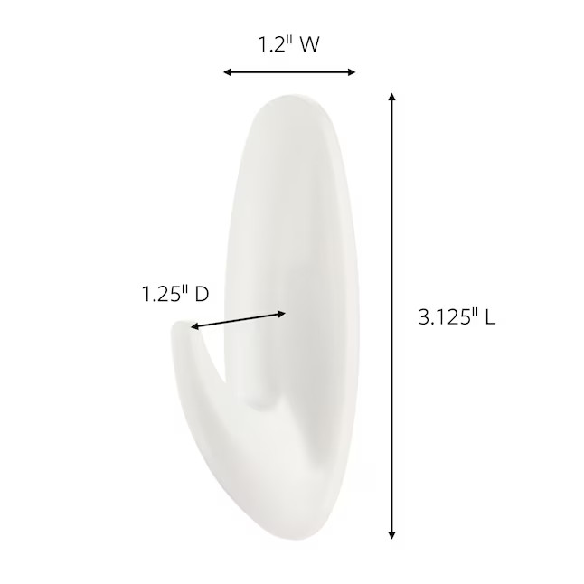 Command Medium 8 -Pack White Adhesive Storage/Utility hook ( 3-lb Capacity) | Lowe's