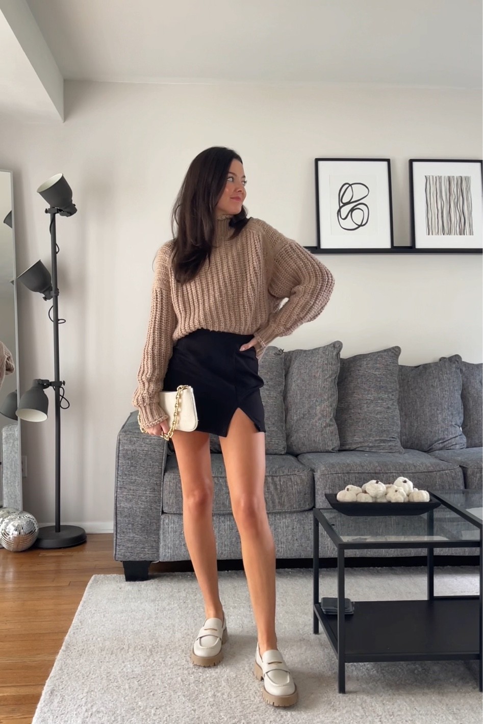 Gloomy fall outfit :) loafers are super comfy and run TTS! I ordered size 8! My sweater is sold out in this exact color but they have the same one in a slightly lighter tan (linked) :)

#LTKSeasonal #LTKunder100 #LTKshoecrush