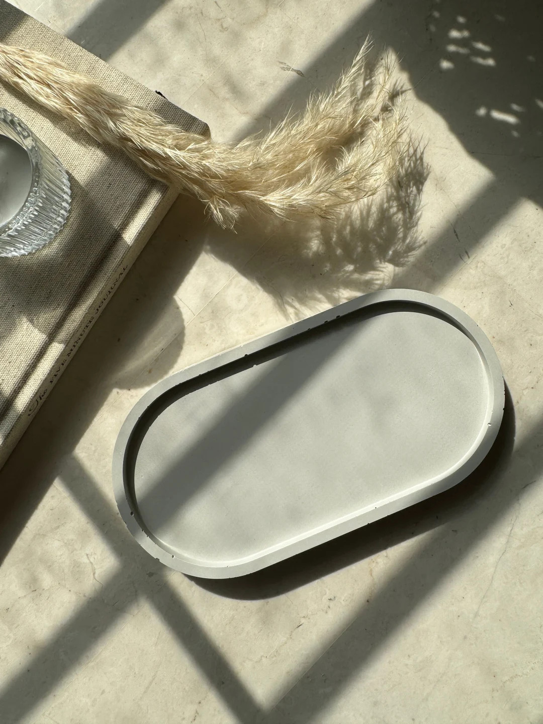 Concrete Oval Tray Neutral Home Decor Handmade Decor Bathroom and Kitchen Organizer Jewelry Organ... | Etsy (US)
