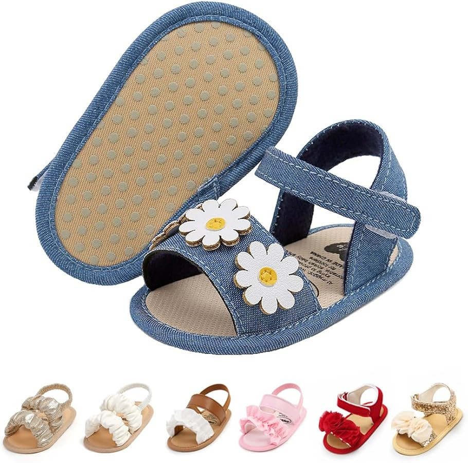 Ohwawadi Baby Boys Girls Sandals Soft Sole Summer Infant Wedding Dress Flat Shoes Beach Sandal Ne... | Amazon (US)