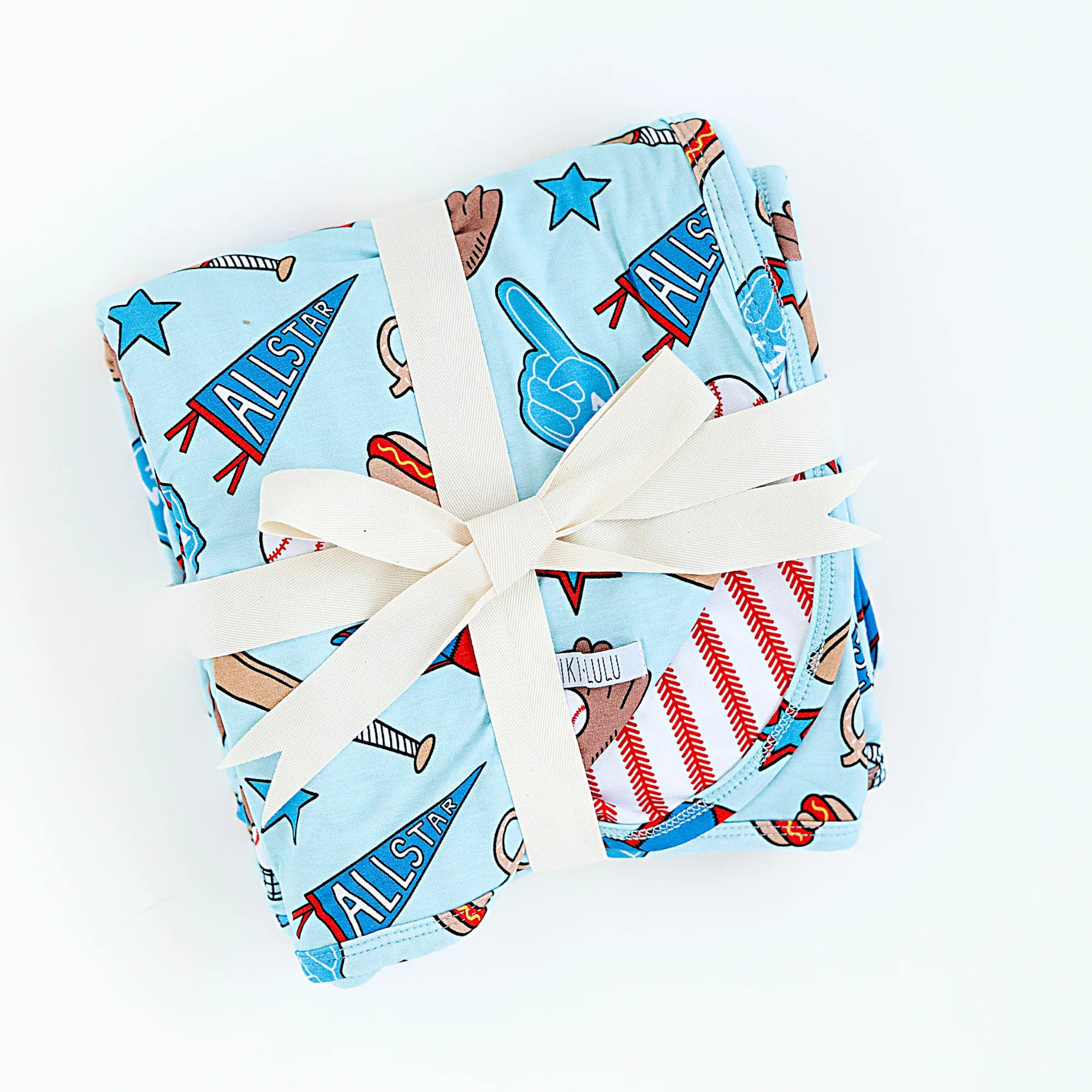 No Place Like Home Blue Baseball Blanket | Kiki + Lulu