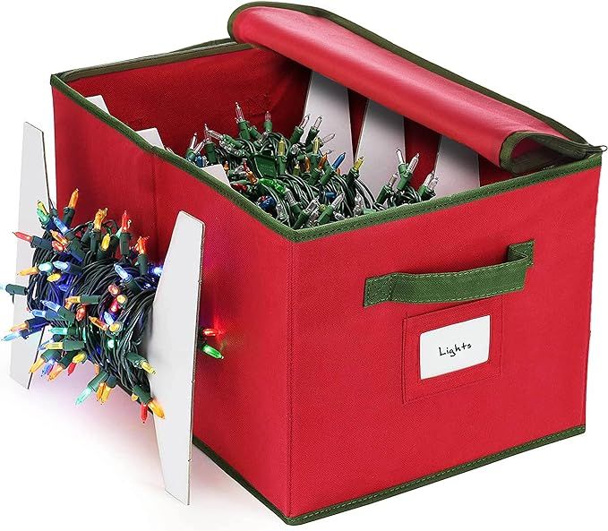 Amazon.com: Zober Christmas Light Storage Box–Non-Woven Fabric with 4 Cardboard Light Storage W... | Amazon (US)