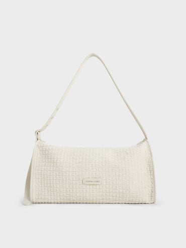 Charles & Keith - Textured Elongated Shoulder Bag | Charles & Keith AU