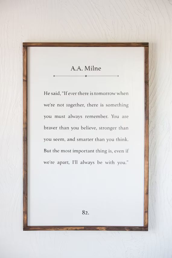 A.A. Milne Quote  Winnie the Pooh  Wood Sign  2 | Etsy | Etsy (US)