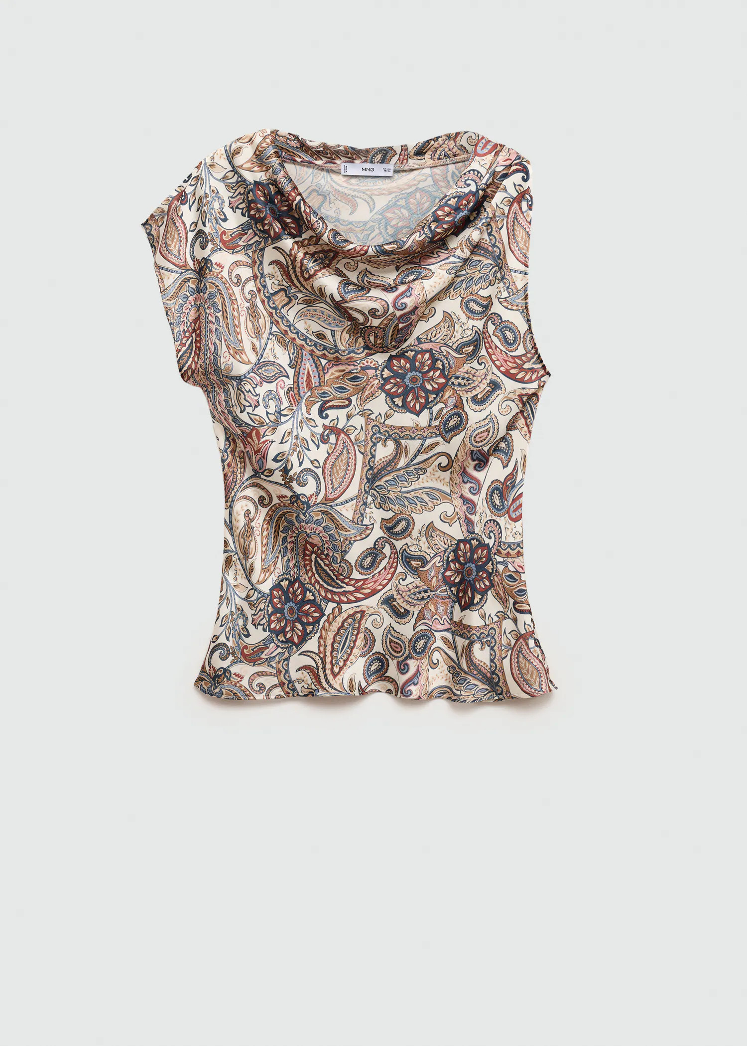 Satin print blouse | MANGO (US)