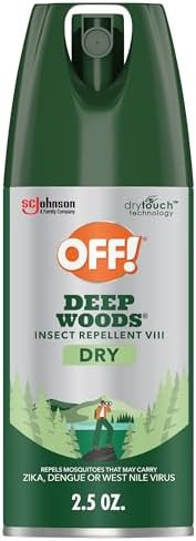 OFF! Deep Woods Travel Size Insect Repellent Aerosol, Dry, Non-Greasy Formula, Bug Spray with Lon... | Amazon (US)