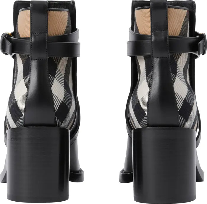 Pryle Check Block Heel Bootie (Women) | Nordstrom