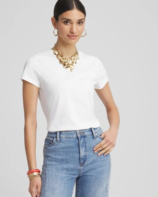 Women's Perfect Crewneck Tee in White | Chico's | Chico's