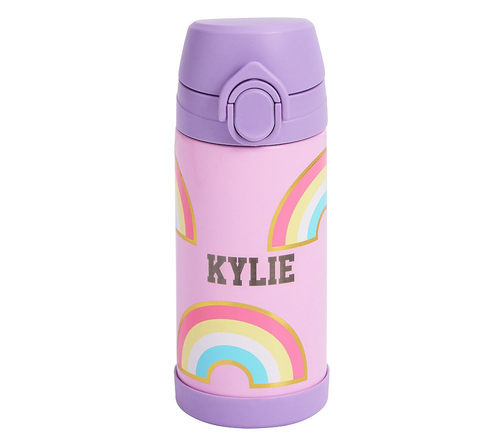 Stoney Clover Lane Pink Rainbows Mackenzie Water Bottle | Pottery Barn Kids
