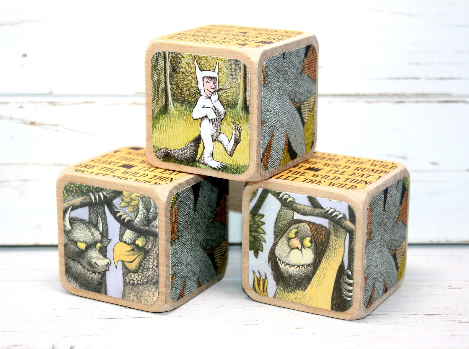 Where The Wild Things Are  Wooden Baby Blocks  Baby Shower | Etsy | Etsy (US)