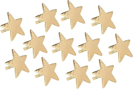 Napkin Rings Set of 12, Star Napkin Holders, Metal Napkin Rings Bulk for Party Decoration, Dinnin... | Amazon (US)
