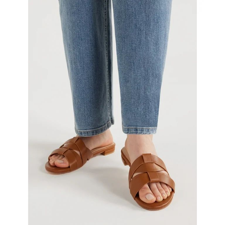 Scoop Women's Crossover Band Slide Sandals | Walmart (US)