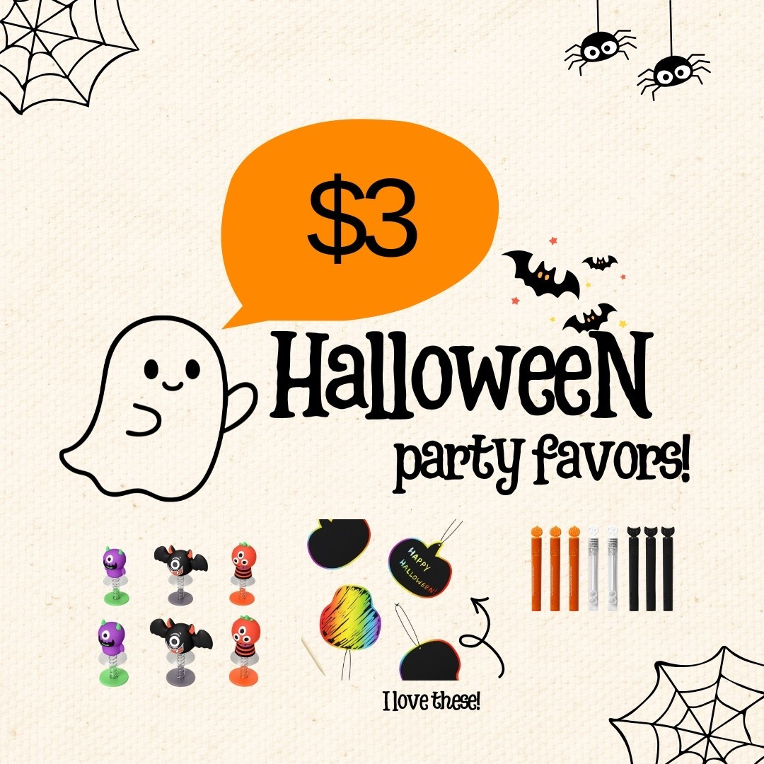 $3 Halloween party favors! (Also Greta for class gifts or non-candy Halloween treats!) #halloween #halloweenparty #halloweenwithkids #classmategift #targetfinds

#LTKmomlife #LTKSeasonal #LTKKids