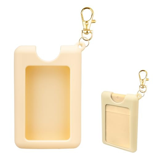 VANEST Silicone Case Compatible with Noshinku Pocket Hand Sanitizer, Protective Case with Keychain for Refillable Travel Size, Hand Sanitizer Spray Accessory (Yellow) | Amazon (US)