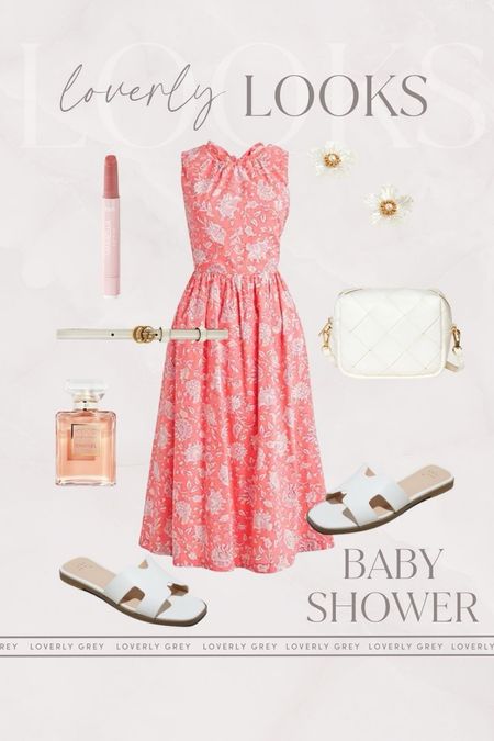 Loverly Grey baby shower outfit idea. This floral J. Crew dress and white Target sandal are perfect for a spring baby shower. 

#LTKstyletip #LTKSeasonal #LTKbeauty