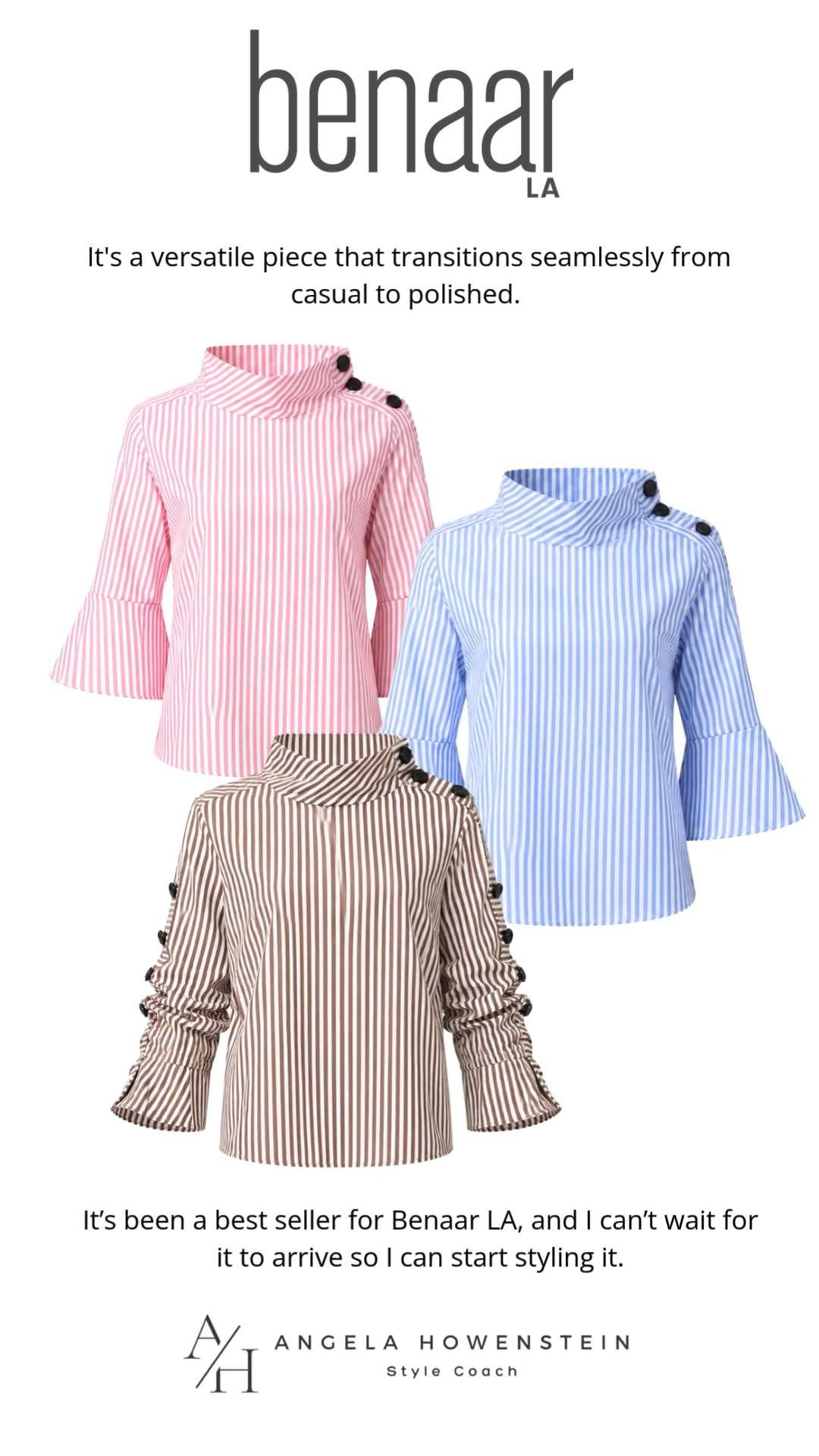 I’m so excited for this top to arrive! It’s been such a popular seller for Benaar LA, and after seeing all the details, I completely understand why. The stripes, statement sleeves, and unique button accents are so cute. I can’t wait to style it and share it with you once it gets here! 

 #LTKootd #LTKSeasonal #LTKOver40