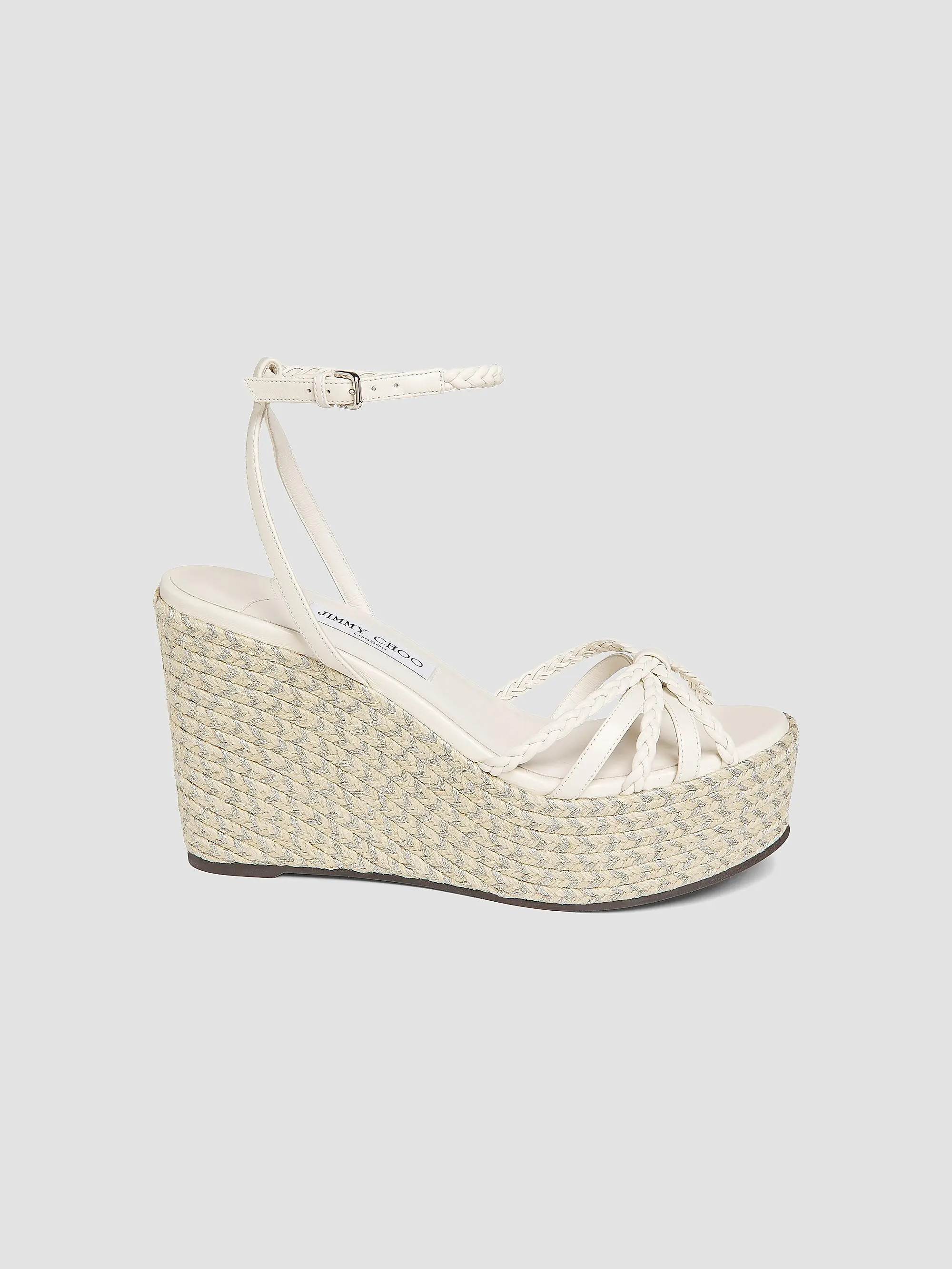 Jimmy Choo Dree 100MM Leather Wedge Sandals | Saks Fifth Avenue | Saks Fifth Avenue