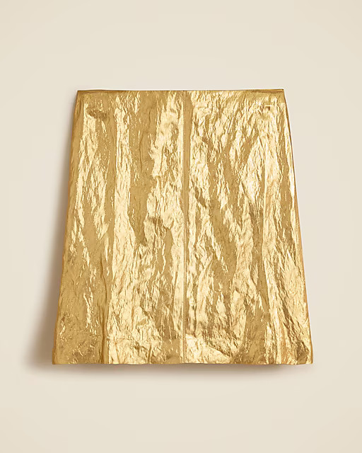Fairfax skirt in crinkle lamé | J. Crew US