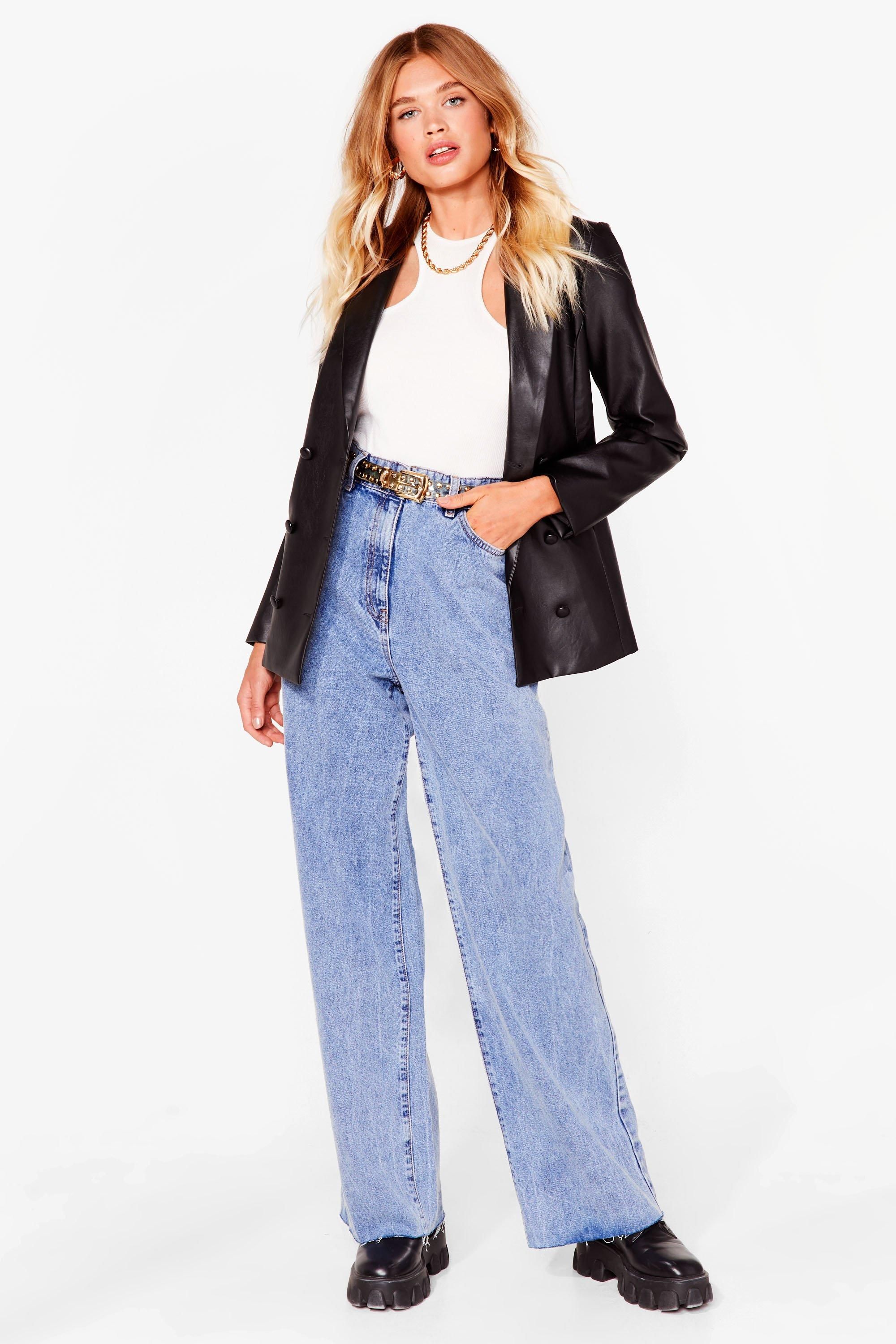 Womens Washing Over You Wide-Leg Jeans - Vintage Blue | NastyGal (US & CA)