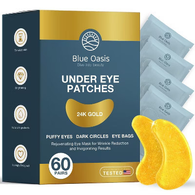 24k Gold Under Eye Patches for Puffy Eyes and Dark Circles, Under Eye Mask Patches for Puffiness, Under Eye Masks 60 Pairs Gold for Puffy Eyes | Target
