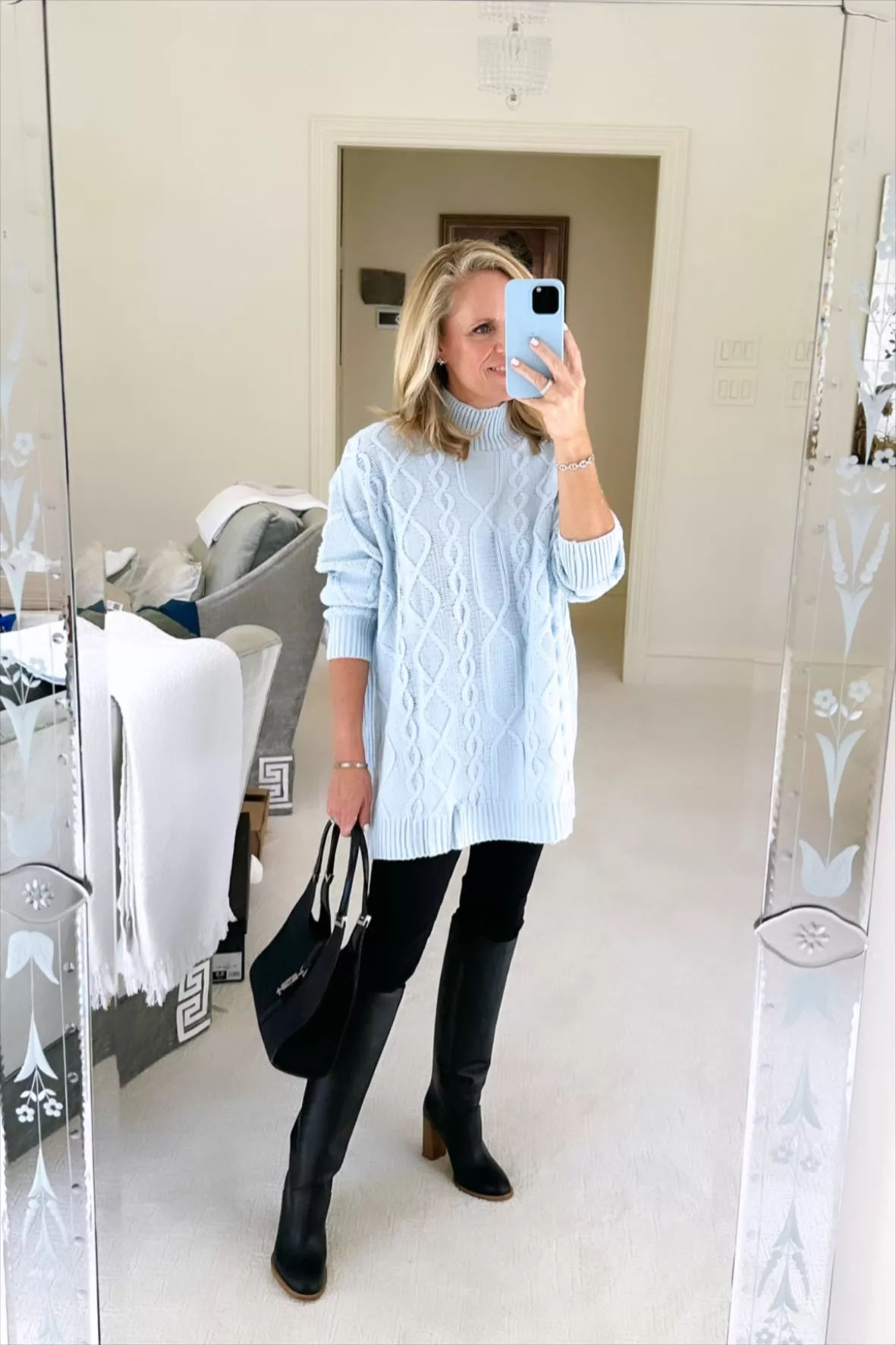 Cable Knit Turtleneck Tunic Sweater curated on LTK