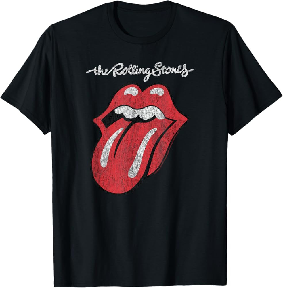 Rolling Stones Official Script Tongue T-Shirt | Amazon (US)