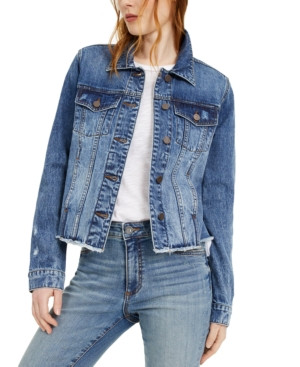Kut from the Kloth Distressed Denim Jacket | Macys (US)