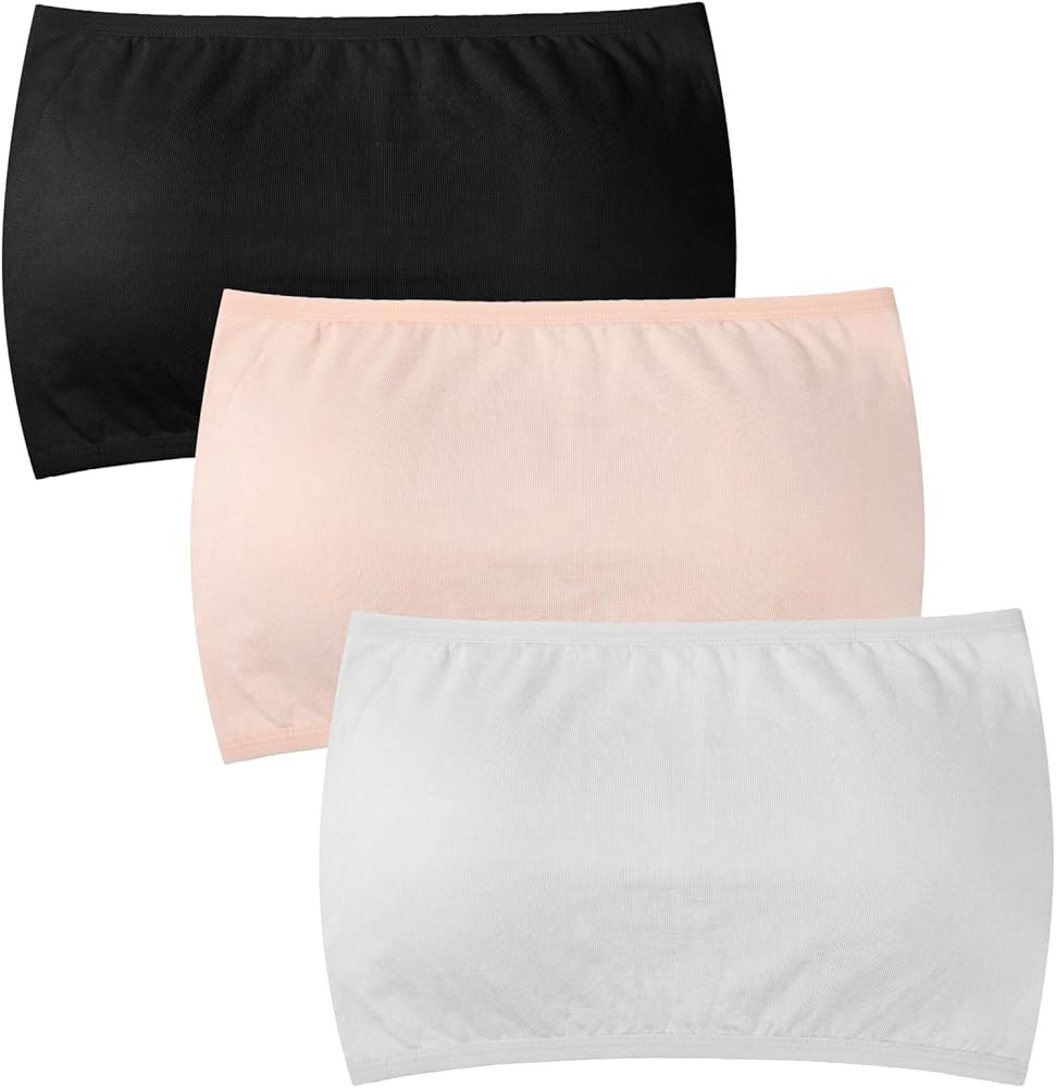 3 Pcs Women's Cleavage Cover Up & Modesty Panel, Bandeau Camisole Insert for Low Neckline V-Neck,... | Amazon (US)