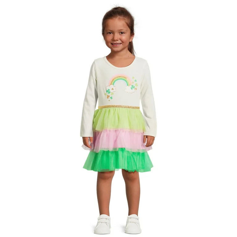 Wonder Nation St. Patrick's Day Toddler Girl Tutu Dress, Sizes 12M-5T | Walmart (US)