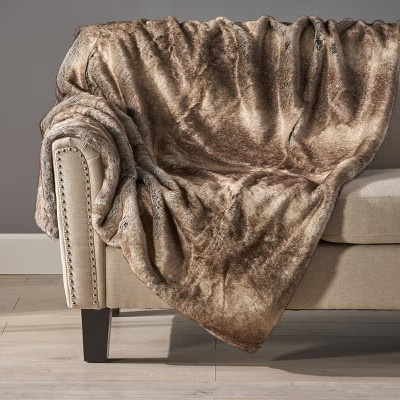 KWPZQEB Faux Fur Throw Blanket, 50"x60" One-side Design, Fuzzy Fluffy Elegant Cozy Blanket, Super Thick Warm Cozy Heavy Blankets for Couch Bed Sofa | Target