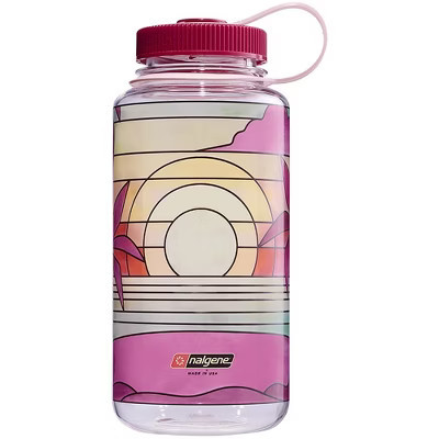 Nalgene Sustain 32 oz. Wide Mouth Water Bottle - Clear Stained Glass Sunset | Target