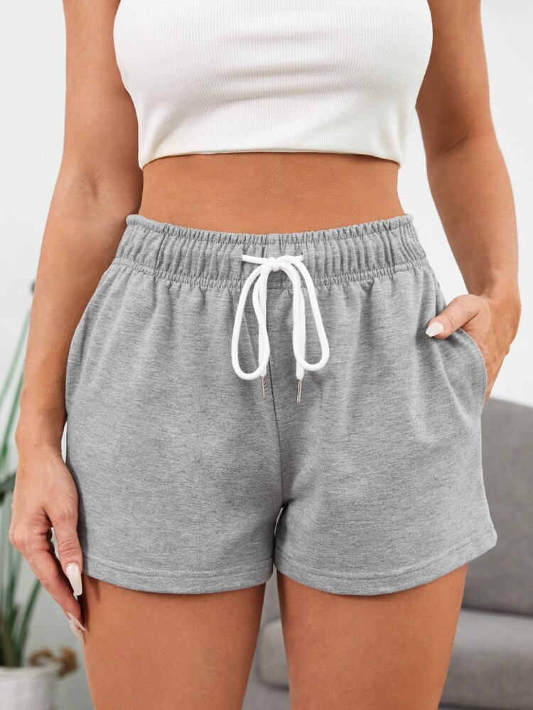 SHEIN Drawstring Waist Track Shorts | SHEIN