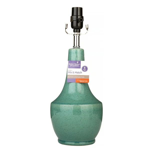 Better Homes and Gardens Reactive Urn Lamp Base, Green with LED Bulb Included | Walmart (US)