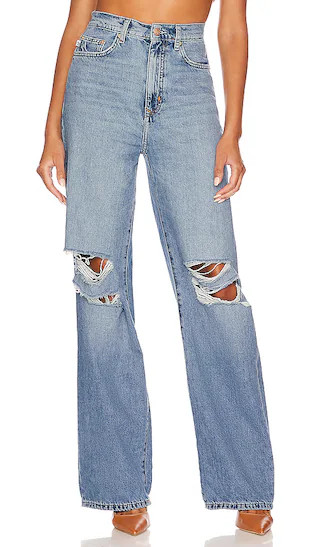 Lennon Super High Rise Loose Wide Leg in Sands Key | Revolve Clothing (Global)