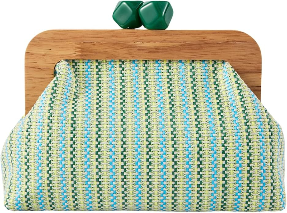 Colorful Striped Straw Clutch for Women Stylish Shoulder Crossbody Straw Bag Summer Beach Woven H... | Amazon (US)