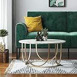CosmoLiving by Cosmopolitan Gwyneth Coffee Table, White Marble/Gold | Amazon (US)