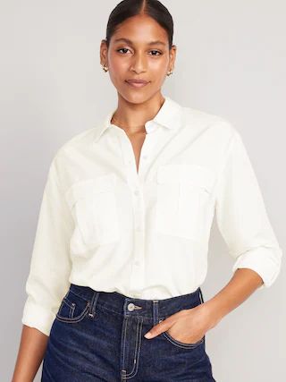 Long-Sleeve Utility Blouse for Women | Old Navy (US)