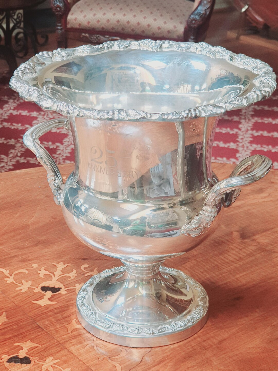 Champagne/wine Bucket, Vintage Webster Wilcox Silver Plated Champagne Large Chiller Bucket Silver... | Etsy (US)