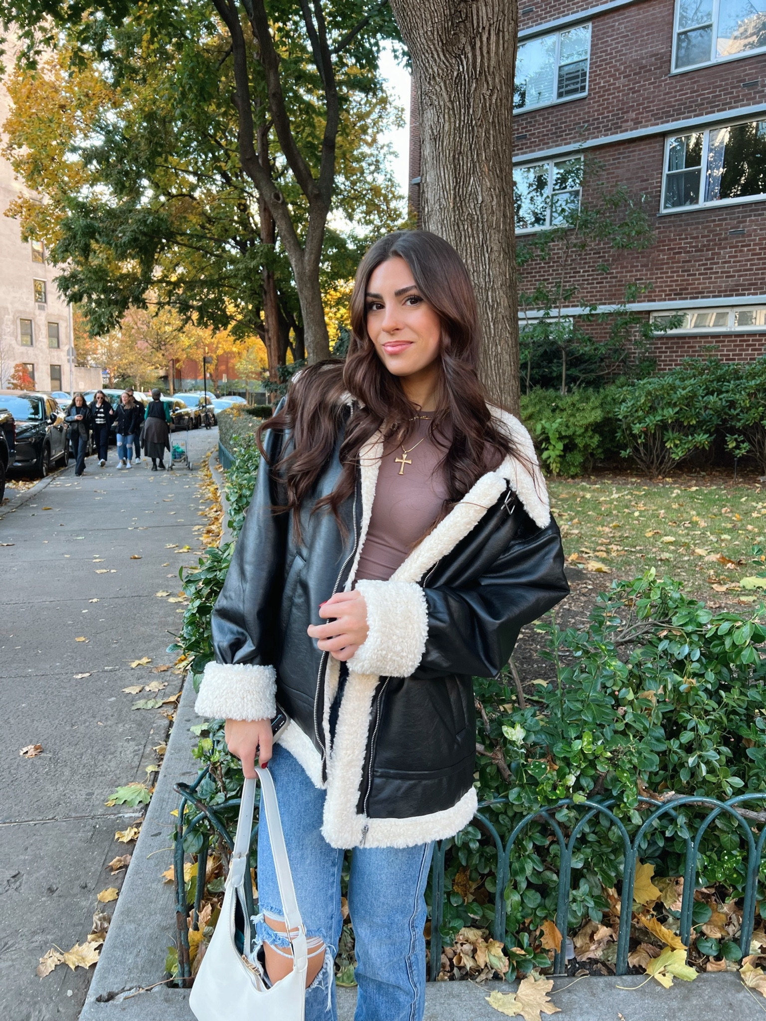 Weekend outings 🖤 Was able to link everything except the jeans which I got years ago from Windsor. My jacket I got in size small and the fitted long sleeve I got in an XS