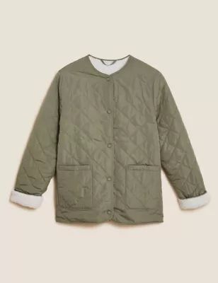 Quilted Reversible Borg Lined Jacket | Marks & Spencer IE