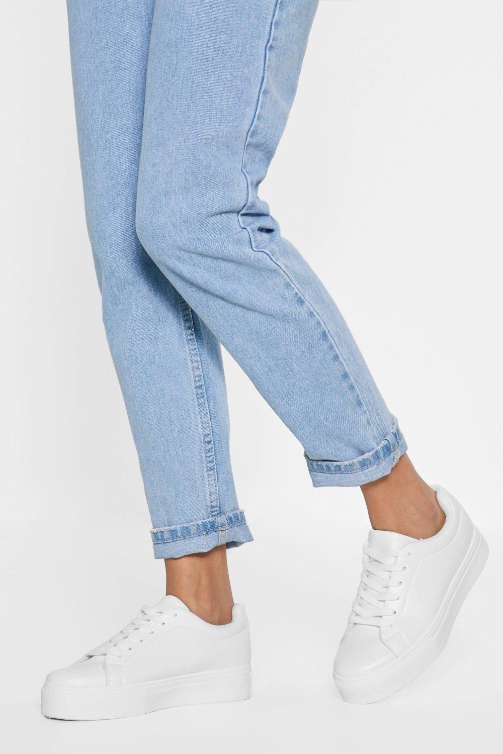 Blanks a Lot Platform Faux Leather Sneakers | NastyGal (US & CA)