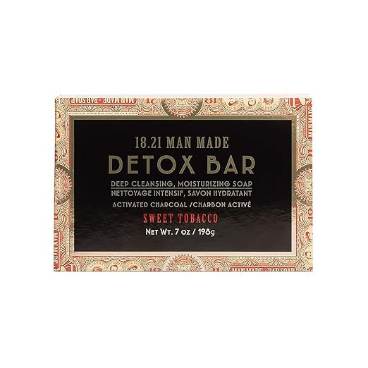 18.21 Man Made Men's Deep Cleansing Soap Bar 7 oz. - Activated Charcoal for Oily/Acne Prone Skin,... | Amazon (US)