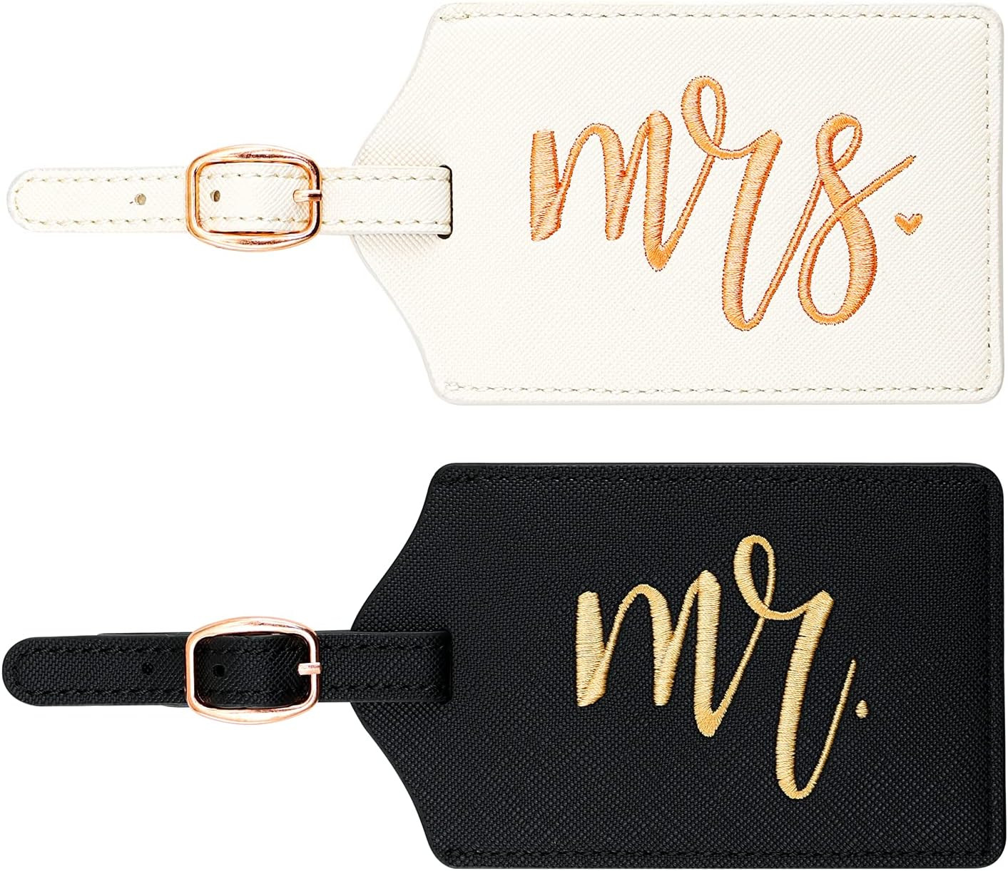 CHOIEO Mr and Mrs Luggage Tags, Bridal Shower Gift Honeymoon Gifts Wedding Gifts for Bride, PU Le... | Amazon (US)