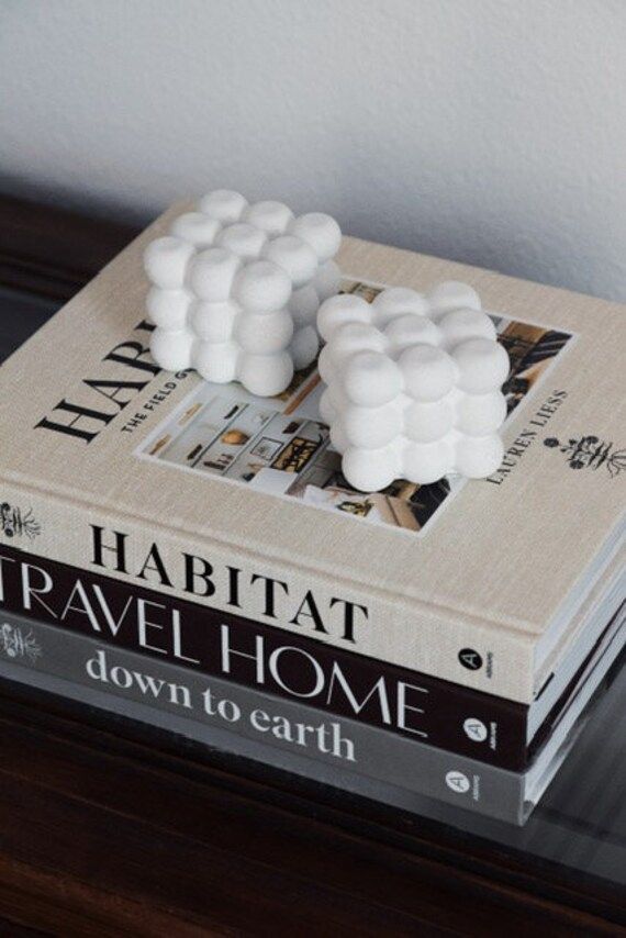 White Concrete Bookends | Etsy (US)