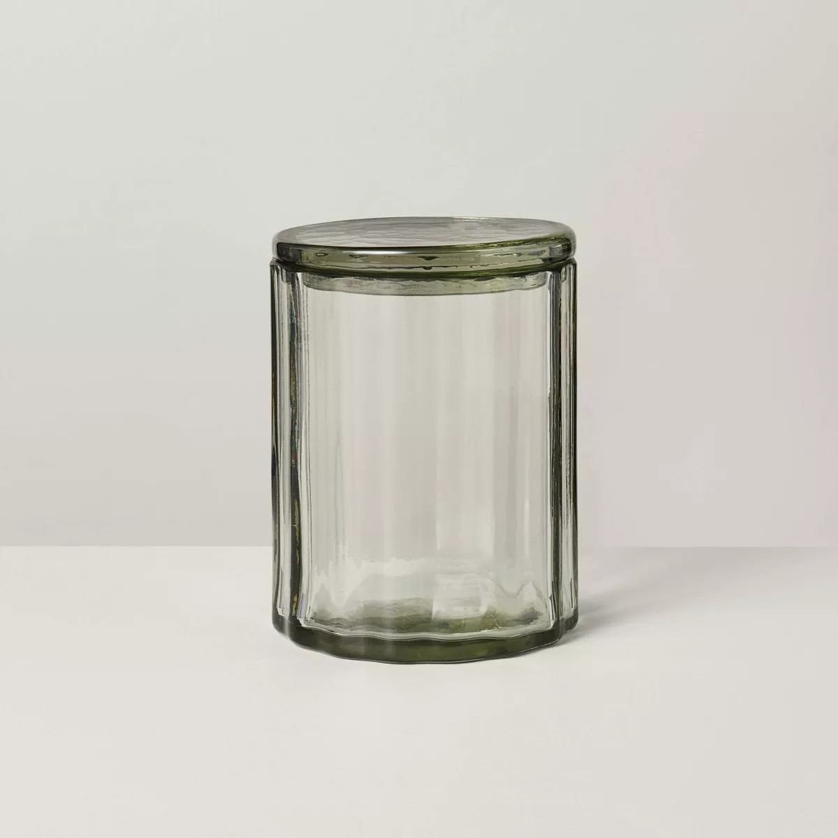 Large Fluted Glass Bathroom Canister Light Green - Hearth & Hand™ with Magnolia | Target