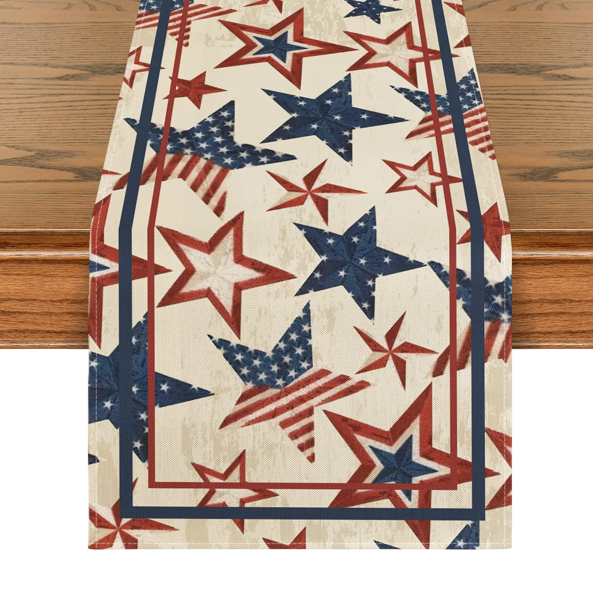Artoid Mode The Stars and Stripes Patriotic 4th of July Table Runner, Memorial Day Kitchen Dining... | Amazon (US)